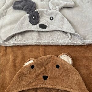 West Elm Animal Hooded Towels
